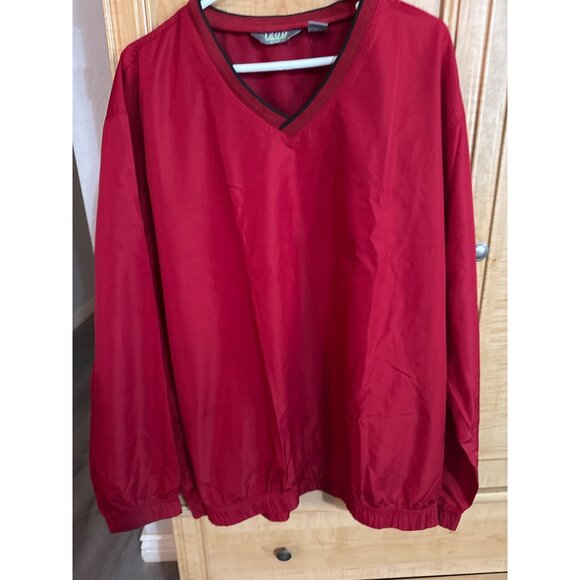 Izod extreme function Mens XL Red Golf Windbreaker Pullover Jacket 27Wx31L - Picture 1 of 6
